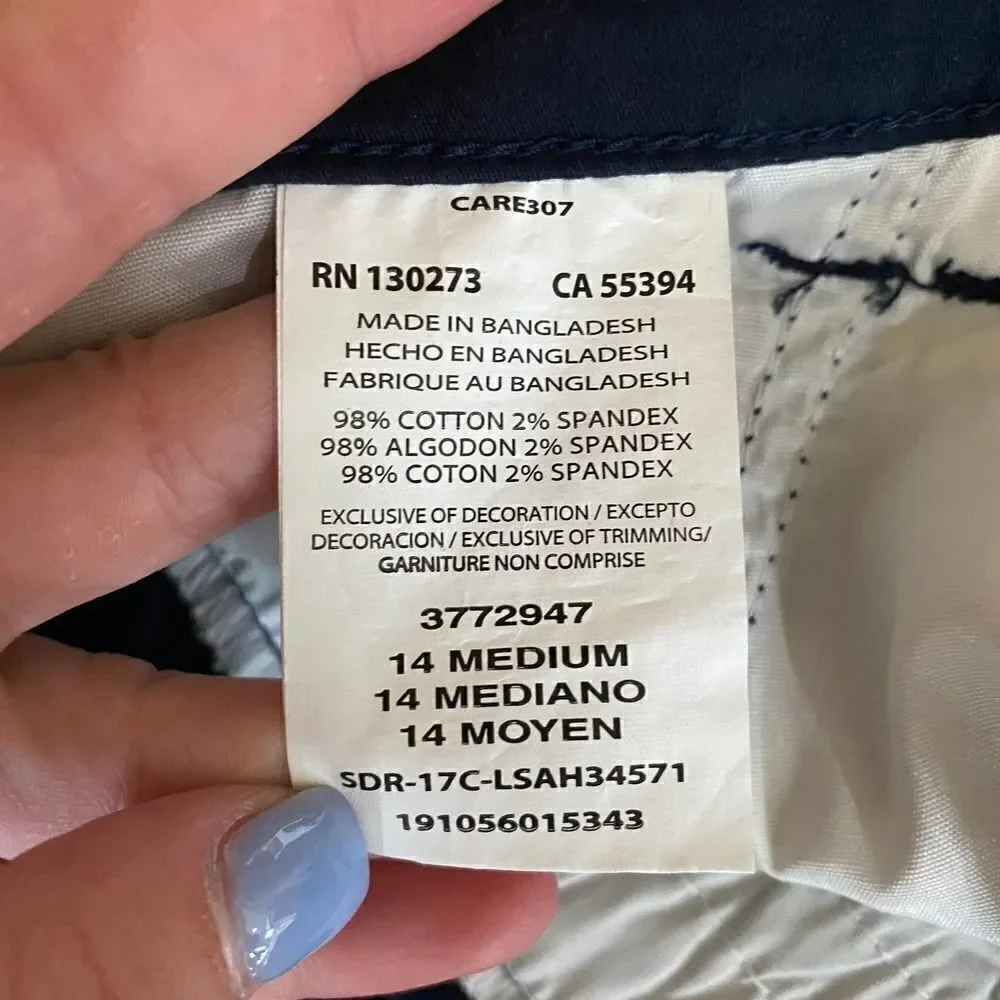 Lee Midrise Fit Short with Side Pockets Navy 14